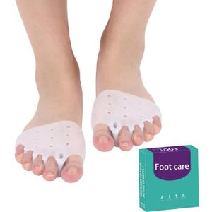 Gel Metatarsal Cushion Pads, Toe Separators Bunion Splint Pads for Hallux Valgus, Hammer Toe, Forefoot Pads,Gel Metatarsal Pad Breathable for Mortons Neuroma (White)