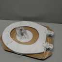 BEMIS 500EC 390 Toilet Seat with Easy Clean & Change Hinges, 1 Pack Round, Cotton White
