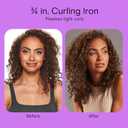 Conair Double Ceramic -Inch Curling Iron with Claw Clip, -Inch Barrel Creates Tight Curls, Hair Curler for Use on Short, Medium, & Long Hair, White/Rose Gold