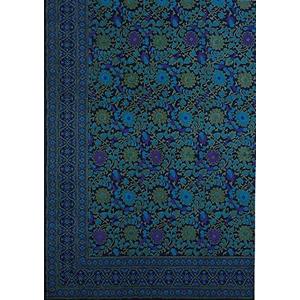 Indian Bedspread Cotton Sunflower Print King 106" x 106"