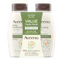 Aveeno Daily Moisturizing Body Wash Cleanser & Shaving Gel for Men & Women, Clean-Rinsing for Softer & Smoother Skin, Gentle & Lightly Scented, 18 fl.Oz, Pack of 2