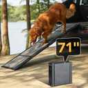 Dog Ramp for Car 71'' X-Long & 17.2" Wide Folding Dog Ramps for Large Dogs with Non-Slip Rug Surface Portable Dog Car Ramp for SUV Car & Truck, Outdoor Dog Ramp Up to 250 LBS