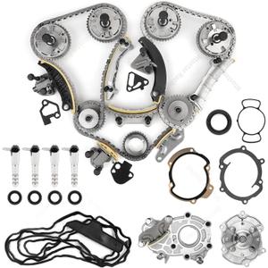 Engine Timing Chain Kit Compatible with Buick Cadillac Chevrolet GMC Pontiac Saab Saturn Suzuki Acadia Traverse Enclave Caprice Equinox 2007-2022 3.6 3.2 3.0 2.8 w/Oil Pump Water Pump