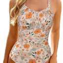 Century Star 2026 Tummy Control One Piece Swimsuit for Women Vintage Bathing Suits Ruched Swimwear (XXL)