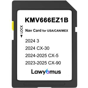 Mazda Navigation SD Card KMV666EZ1B  GPS Navigation SD Card for 2024 Mazda 3 / CX30, 2024-2025 CX5, 2023-2025 CX90  Includes USA/Canada/Mexico Maps