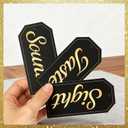 Bafeil 5 Senses Gift Wrapping Paper Set for Him with Labels Envelopes Ribbon Cards, Black with Gold Letters Five Senses Gift for Anniversary Valentine's Day Birthday