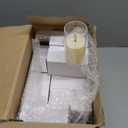 Sabary 10 Sets/ 20 Pcs Wooden Lantern Candle Holders with Candles for Wedding Decoration Vintage Table Centerpiece Farmhouse Rustic Candle Lantern for Indoor Fireplace Dining Party Decor (Caramel)