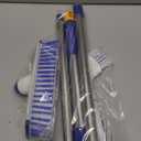 ITTAHO Floor Scrub Brush with Long Handle, 2 in 1 Deck Scrub Brush, Stiff Bristle Scrub Broom & Cleaning Brush for Tile Floor, Deck, Patio, Marble, Garage, Wall, Kitchen, Bathroom