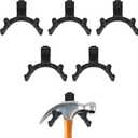 Tool Hook for Lifetime Shed Accessories: 6 Pcs ABS Storage Shed Hooks for Electric Hand Gardening Tools - Does Not Work on Horizontal Siding Sheds - Black