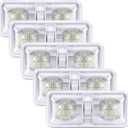 Kohree RV Lights Interior, Upgrade 800 Lumens RV LED Ceiling Lights, 12V RV Lights Fixture with ON/OFF Switch for RV Car Trailer Camper Boat, Natural White 4000-4500K, 48X5050SMD (5PCS) (A-5 Packs/Double Dome)