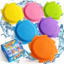 Splash Water Flying Discs in 6 Bright Colors, Disc Water Toys with Portable Mesh Bag, Fun Pool, Beach Toys & Games for Kids and Toddler