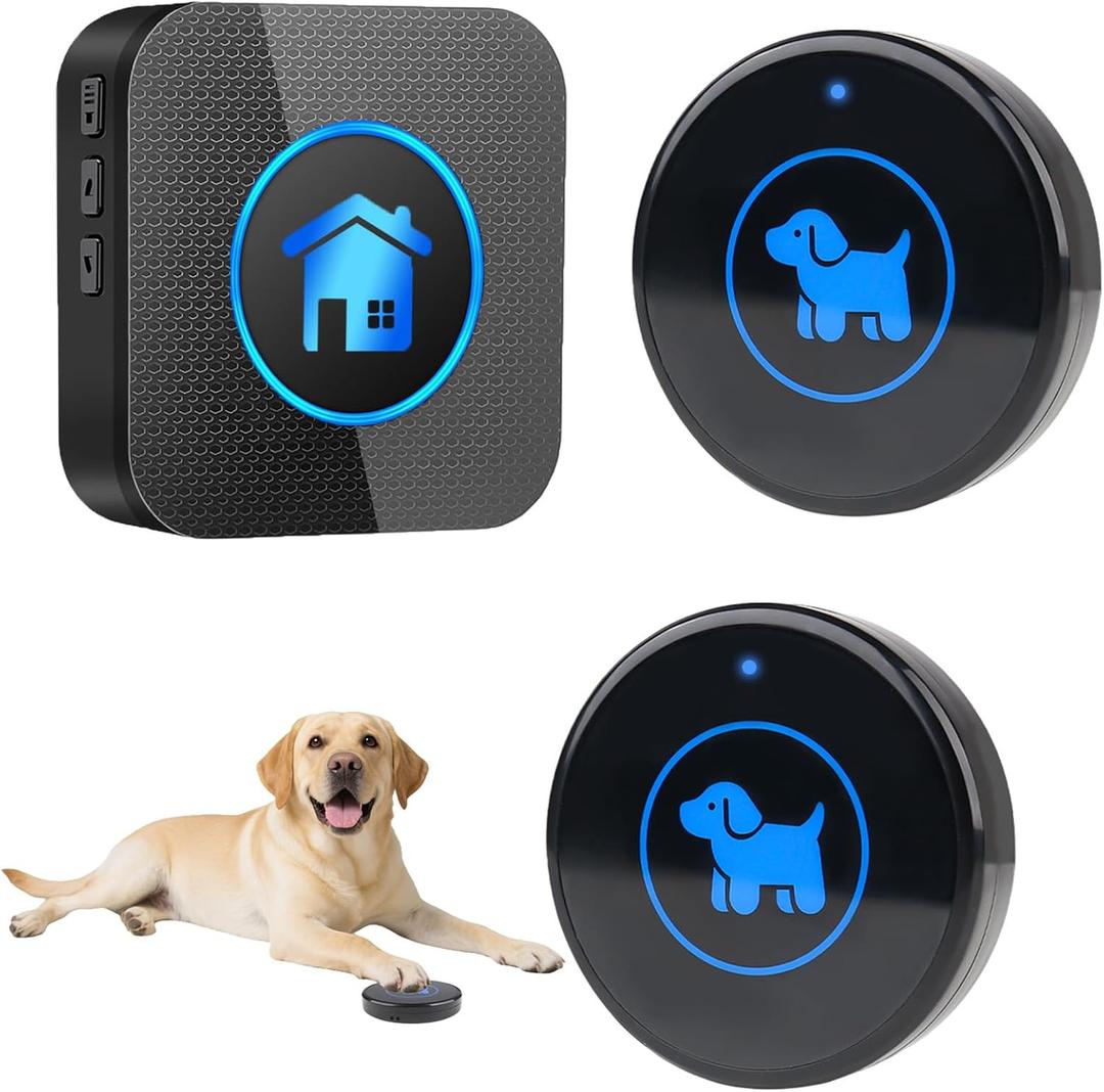 Dog Door Bell 2026 Enhanced Touch, Wireless Doggie Doorbell for Potty Training to Go Outside, IP65 Waterproof, 1000ft Range, 55 Melodies, 5 Modes & Adjustable Volume, 2 Buttons