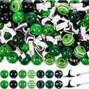 2 x Janinka 100 Pcs Princess and Witch Wooden Beads16mm Large Wooden Beads for Crafts Fairy Wand Crown Hat Broom Spacer Loose Bead with Hole for DIY Crafts Home Party Festival Decoration(Witch)