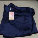 WDIRARA Women's Lace Backless Sexy Long Satin Sleepwear Deep V Neck Sleeveless Nightgown Deep Blue X-Large