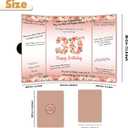 Rose Gold 30th Birthday Party Decorations, Floral Theme Happy 30th Birthday Guest Book for Men Women 30 Years Old Birthday Signature Guest Book