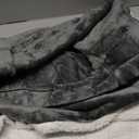 Wearable Blanket Hoodie, Flannel Sherpa Fleece Blanket Sweatshirt for Adults Women Men,One Size Fits All, Gray