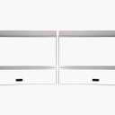 H2Pro 48x18 Glass Canopy 2 Piece Set for 70/75/90/110 Gallon Aquarium Fish Tank (22.68 x 16.93 x 0.16in)