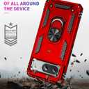 Korecase for Google Pixel 8a Case 6.1" Military Grade Dual Layer Heavy Duty Rugged Shockproof Armor Cover with 360 Ring Kickstand, Full Body Protective Case for Google 8 Red