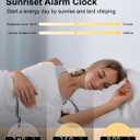 HAODINGMAI Sunrise Alarm Clock Wake Up Light with Sunrise Simulation White Noise Machine Touch Control Bedside Lamps Colors Atmosphere Lamp 30/60/90 Sleep Timer 13 Nature Sounds