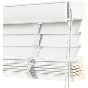 2" Slats Indoor Wood BlindsWindow Blinds, Horizontal Wooden Blind 18" 20" 28" 35" 40" 42" 48" 52" 55" 64" 70" 75" Cordless Blackout Privacy Windows Shades for Office,Bedroom,Living Room(White)