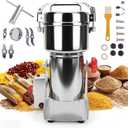 Electric Grain Mill Grinder 1000g, Commercial Grade 304 Stainless Steel High Speed Spice Grinder, Superfine Powder Grinder for Flour, Grain, Coffee Beans, Herbs, Spices & Nuts