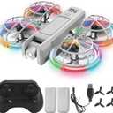 Mini Drone for Kids with 20 Cool Light Modes, Toy Drone with Guard, Altitude-Hold, 3D Flip, 2.4G Remote Control, 3 Speed Modes, 2 Batteries, indoor Outdoor Mini Quadcopter Toy for Beginners