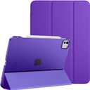 MoKo for iPad Pro 11 Inch Case M4 2024 (5th Gen),Ultra Slim Stand Case with Hard PC Translucent Back Shell Cover for iPad Pro 11'' 2024 Model (A2836/A2837/A3006),Support Apple Pencil Pro,Purple Violet