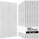 Olanglab Acoustic Wall Panels 10 Pack, 48 x 24 per Acoustic Panels Sound Absorbing, Decorative Sound Panels for Home Studio and Office, Silver Gray