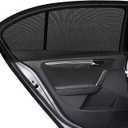 Kewucn 4 Pack Car Window Shades, Sun Rays Blocker & UV Protection for Baby Family Pet, Breathable Mesh Auto Window Covers, Elasticized Universal Window Screens for Most Cars (Car Front&Back)