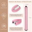 Heatless Hair Curler 3pcs Heatless Curling Rod Overnight Soft Hair Rollers to Sleep No Heat Curls Overnight Curlers for All Hair Types (Pink) Healthy and Stylish,With Satin Wrap No Heat Needed
