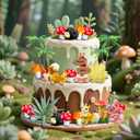 22 PCS Squirrel Cake Topper Hedgehog Cake Decoration Woodland Birthday Party Favors Woodland Baby Shower Decorations