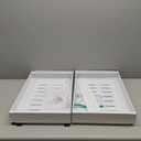 2 Pack 21'' Deep Pull Out Cabinet Organizer Expandable Width (12.6'' to 21'') Slide Out Drawers Pull Out Drawers Fixed with Adhesive Nano Film or Nail for Kitchen Bathroom Organization, White