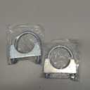 2.25" U-shaped Exhaust Pipe Clamp Mild Steel Muffler Exhaust Clamps with Anti-Rust Coat Pack of 2