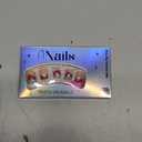 Christmas Press on Nails Square Short Fake Nails Press ons Red French Nails Tips Artificial Acrylic Kit Full Cover False Nails Snowflakes Santa Hat Design Stick on Nails for Women