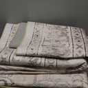 BESTSWEETIE 8x10 Area Rug Washable Rugs for Living Room, No Pile Boho Carpet for Entryway Bedroom Dinning Room, Vintage Carpet Print Distressed Non-Slip, 8 x 10 ft, Pink Beige Grey