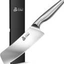 DDF iohEF Nakiri Kitchen Knife, Chef's Knife In Japanese Stainless Steel Professional Cooking Knives, Non-slip Ultra Sharp Knife with Ergonomic Handle