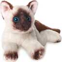 Bearington Lil Cleo Siamese Cat Plush - Cat Stuffed Animal - 8" Siamese Soft Plush Kitty Toy with Realistic Details and Floppy Body for Kids and Toddlers - Adorable Gifts for Kitten Lovers