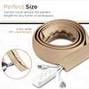 Cordinate 6ft Floor Cord Cover, Cable Protector, Hide Extension Cords, Protect Cords, Prevent Cable Trips, Heavy Duty Cord Hider - Cable Cavity = 0.75" (W) x 0.43" (H) - Tan