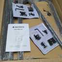 24-Inch Leather Bar Stools Set of 2, Counter Height Barstools with High BackrestBar Chairs for Kitchen Island with Heavy Duty Metal Legs, Black