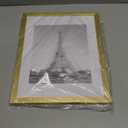 upsimples 11x14 Picture Frame, Display Pictures 8x10 with Mat or 11x14 Without Mat, Wall Hanging Photo Frame, Gold, 1 Pack