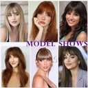 Clip in Bangs,100% Human Hair,French Bangs for Women, Wispy Bangs with Temples for Daily Wear, Hairpieces Ash Blonde