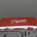 Homemate Heated Blanket Electric Throw - 50x60 Heating Blanket with 10 Fast Heat Levels 8 Hours Auto Off Soft Cozy Flannel Over-Heated Protection ETL Certification Keep Warming in Home (Purple Geometry)