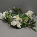 DearHouse 2Pack Artificial Peony Flower Garland - Silk Peony Garland with White Flowers for Wedding Party Table Decoration,6ft/Strand