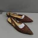 C.Paravano Women's Slingback Flats & Heels - Pointed Toe, Ankle Strap, Comfortable Leather Dress Shoes, Size 38,5