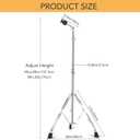 2 x 2 Pack Straight Cymbal Stand + 2 Pack Boom Cymbal Stand Combo Set, Adjustable Drum Hardware Percussion Mount Holder Gear Set for Mounting Crash, Ride, Splash Cymbal, Double Braced Legs (4 Pack)