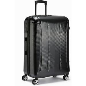 Amazon Basics 30-Inch Hardside Checked Luggage With TSA Lock, Hardshell Suitcase With Wheels, Expandable For Up to 12.5% More Space, With Scratch-Resistant Surface, 8 Multi-directional Wheels, Black