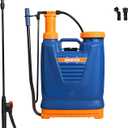 WKS1516 4.2 Gallon Backpack Sprayer with Manual Pump, 3 Optional Nozzles, Padded Shoulder Strap, for Pests & Weeds, Watering, and Spraying Plants