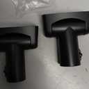 2pcs Shower Curtain Rod Bracket, Zinc Alloy Single Swivel Flange, Easy Installation Heavy Duty Black