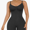 SHAPELLX Shapewear Tummy Control Seamless Bodysuit Waist Trainer Mid Thigh Slim Butt Lift Body Shaper, size M/L