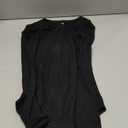 iGENJUN Women Ribbed Long Sleeve Bodysuit Invisible Zip Up Crew Neck Body Suit Small